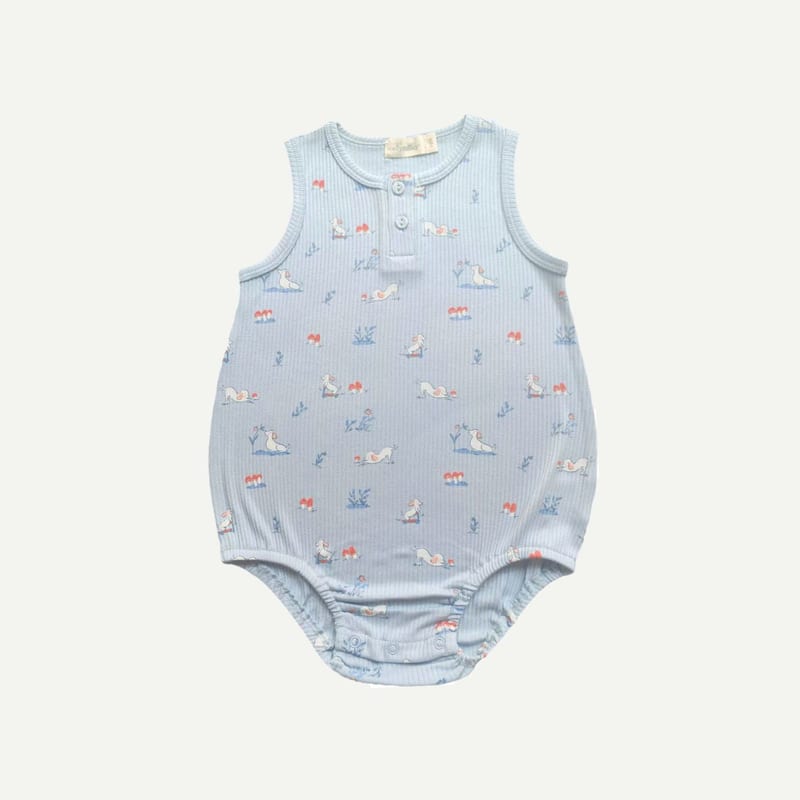 Elly Milley TENCEL™ Organic Cotton / Vent Romper Pup Meadow