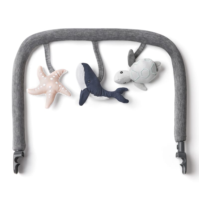 Ergobaby Evolve 3 in 1 Bouncer Ocean Wonders Toy Bar - Charcoal Grey