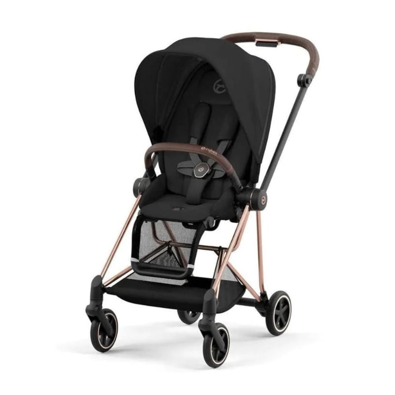 Cybex Mios 3 Rose Gold Frame with Deep Black Seat Pack