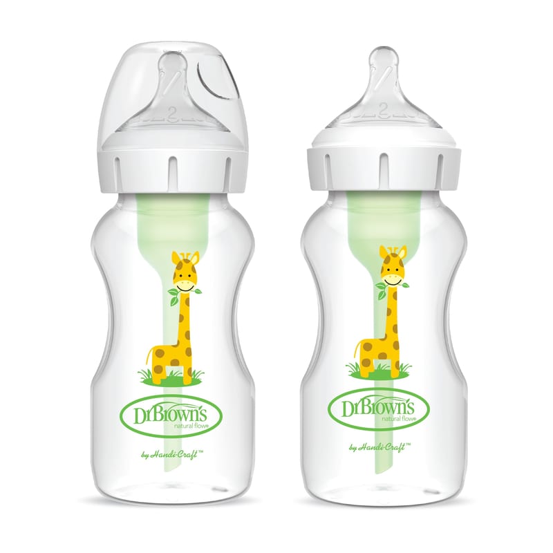 Dr. Brown's Options+ Wide-Neck Baby Bottle 270ml Giraffe 2-Pack
