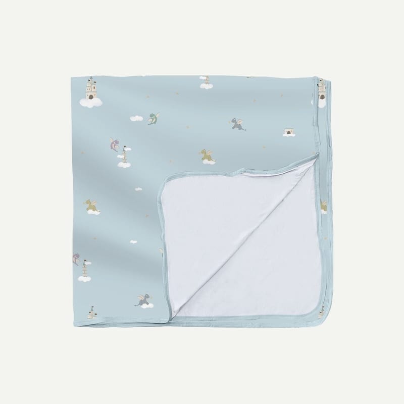 Elly Milley Signature Air Bamboo™ Baby Blanket - Blue Dreamy Dragon