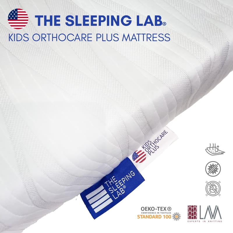 The Sleeping Lab OrthoCare Plus Kids Mattress (190x90x10cm) – Micro-Tencel, Firm, Cooling & Hypoallergenic