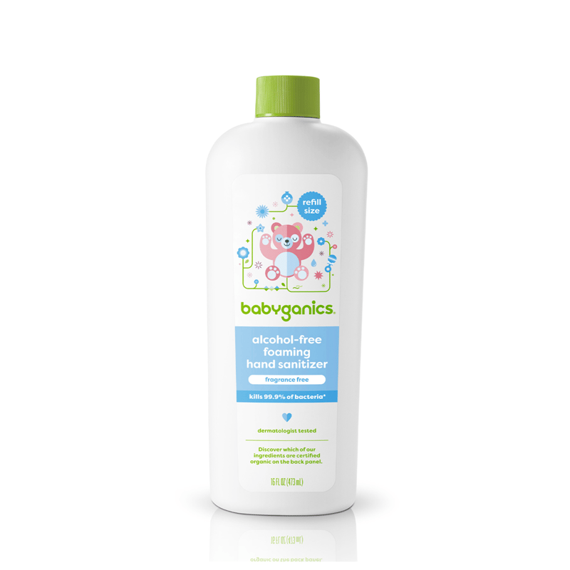Babyganics Alcohol-Free Foaming Hand Sanitizer Refill, Fragrance Free 473ml