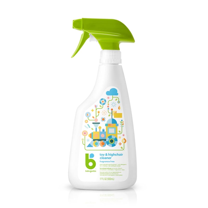 Babyganics Toy-Highchair Cleaner Fragrance Free 502ml