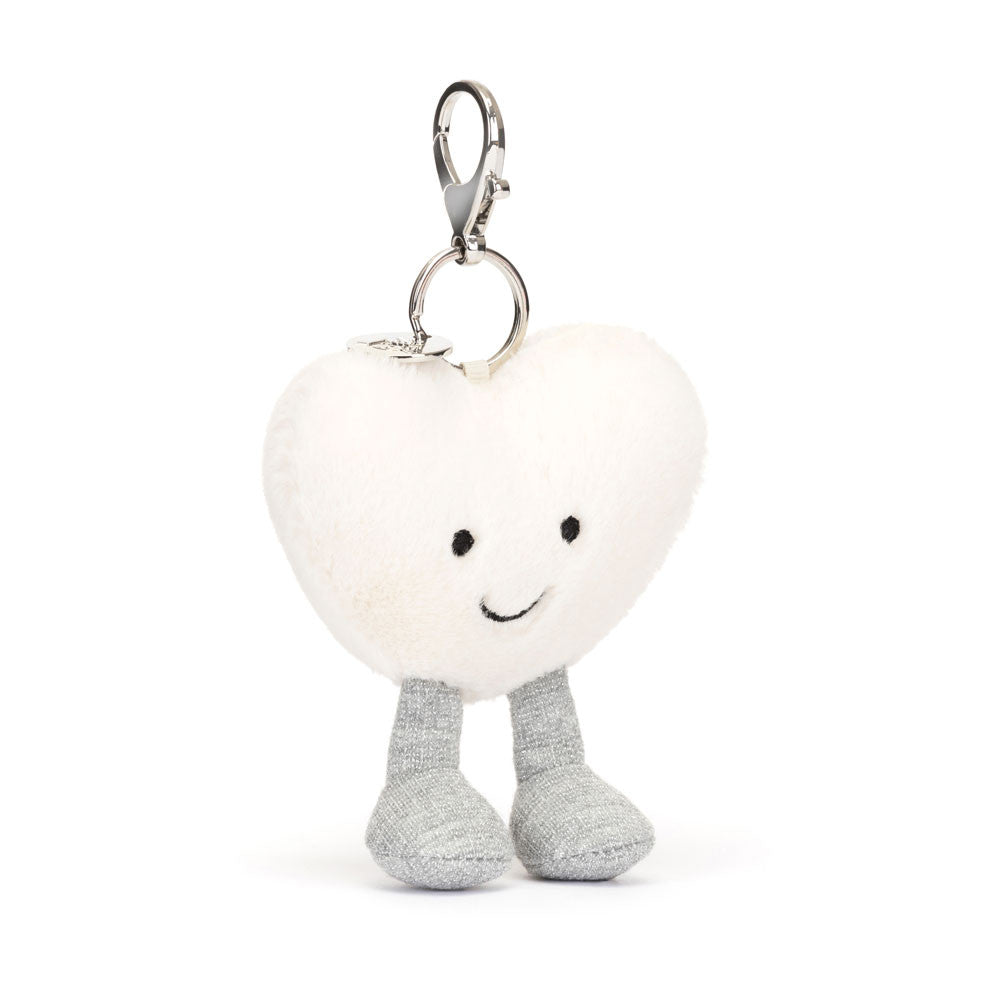 Jellycat Amuseable Cream Heart Bag Charm (A4CRHBC)