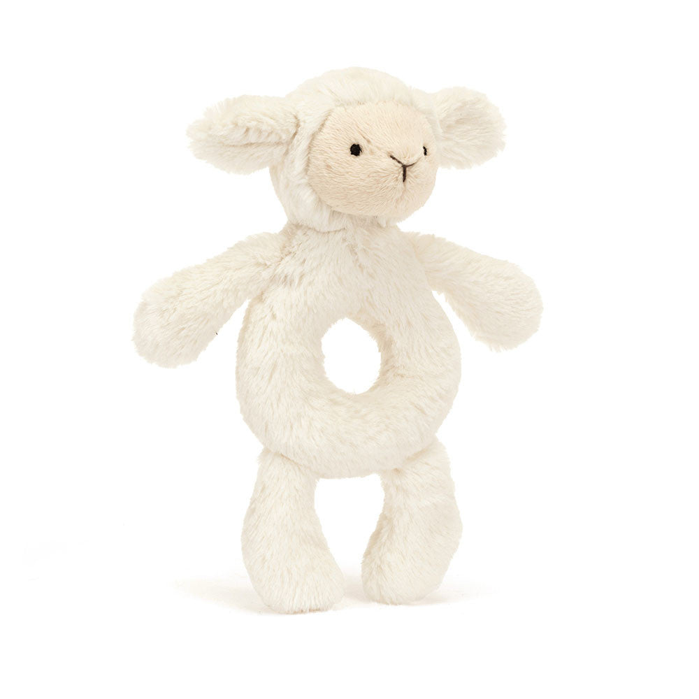 Jellycat Bashful Lamb Ring Rattle (BRR4LAM)