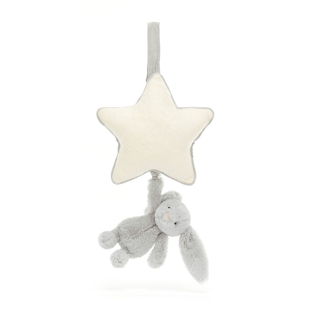 Jellycat Bashful Silver Bunny Musical Pull (MP4BSL)