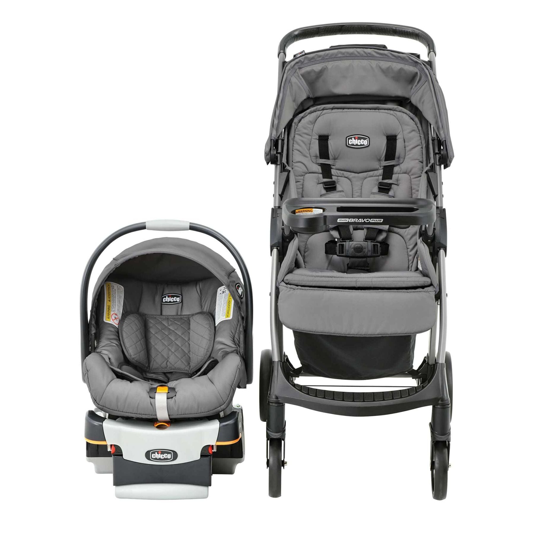 Chicco Mini Bravo Plus Travel System - Slate