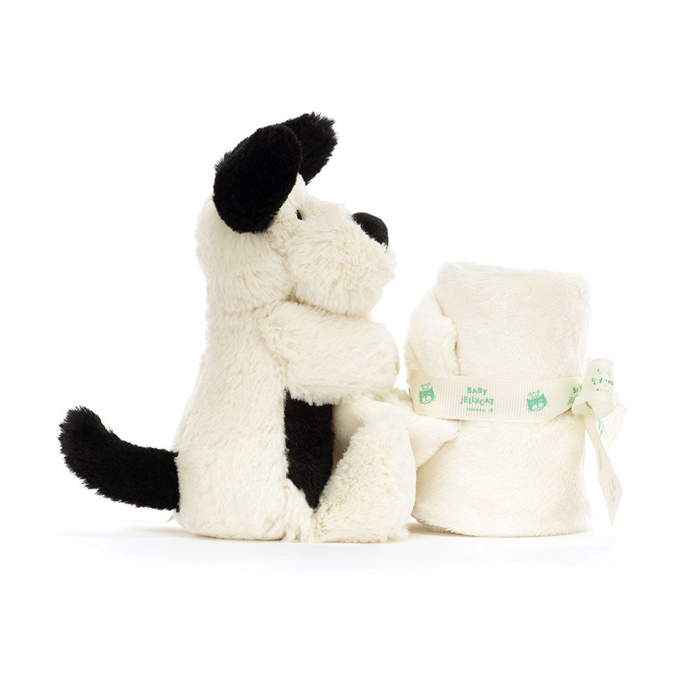 Jellycat Bashful Black & Cream Puppy Soother (STH4BCP)