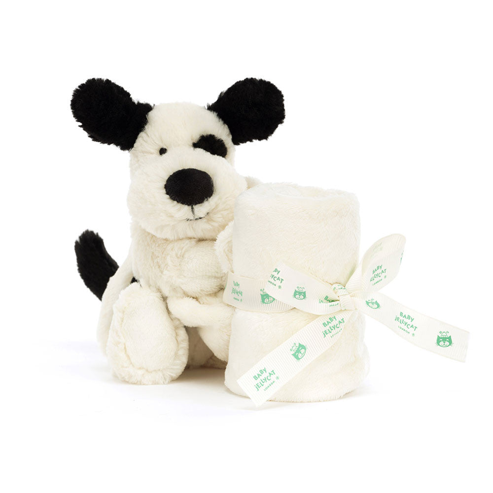 Jellycat Bashful Black & Cream Puppy Soother (STH4BCP)