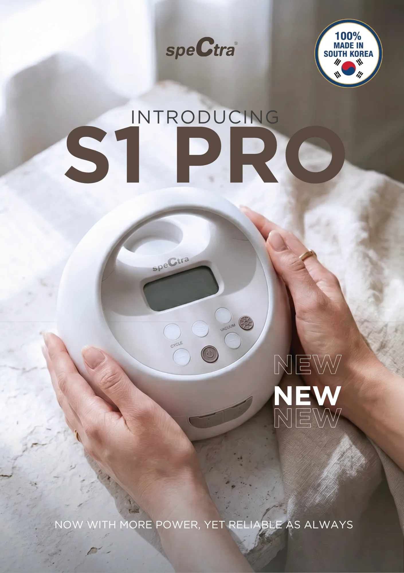 Introducing the Spectra S1 Pro — now with more power, yet reliable as always. 100% made in South Korea