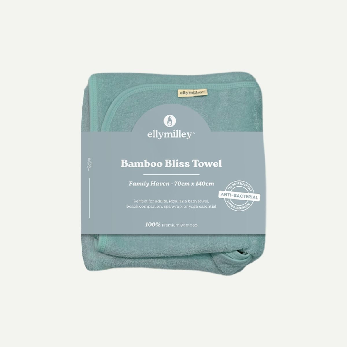 Elly Milley Bamboo Bliss Towel Family Haven - Mint