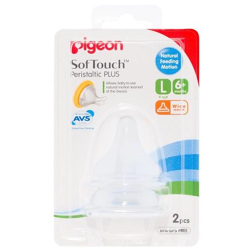 Pigeon SofTouch Peristaltic PLUS Wide-Neck Nipple (L) Y-Cut