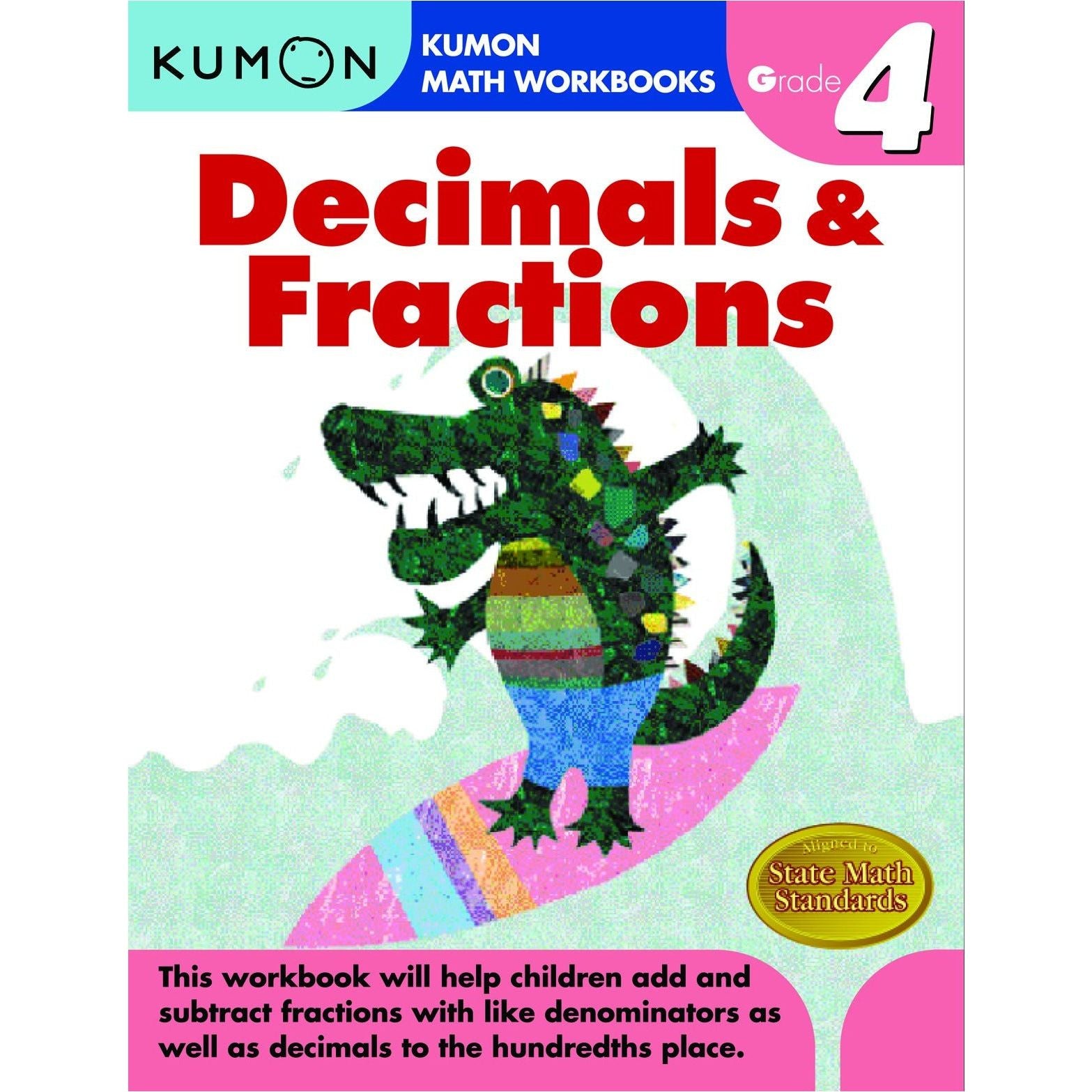 Kumon Math Workbooks Grade 4 Decimals & Fractions