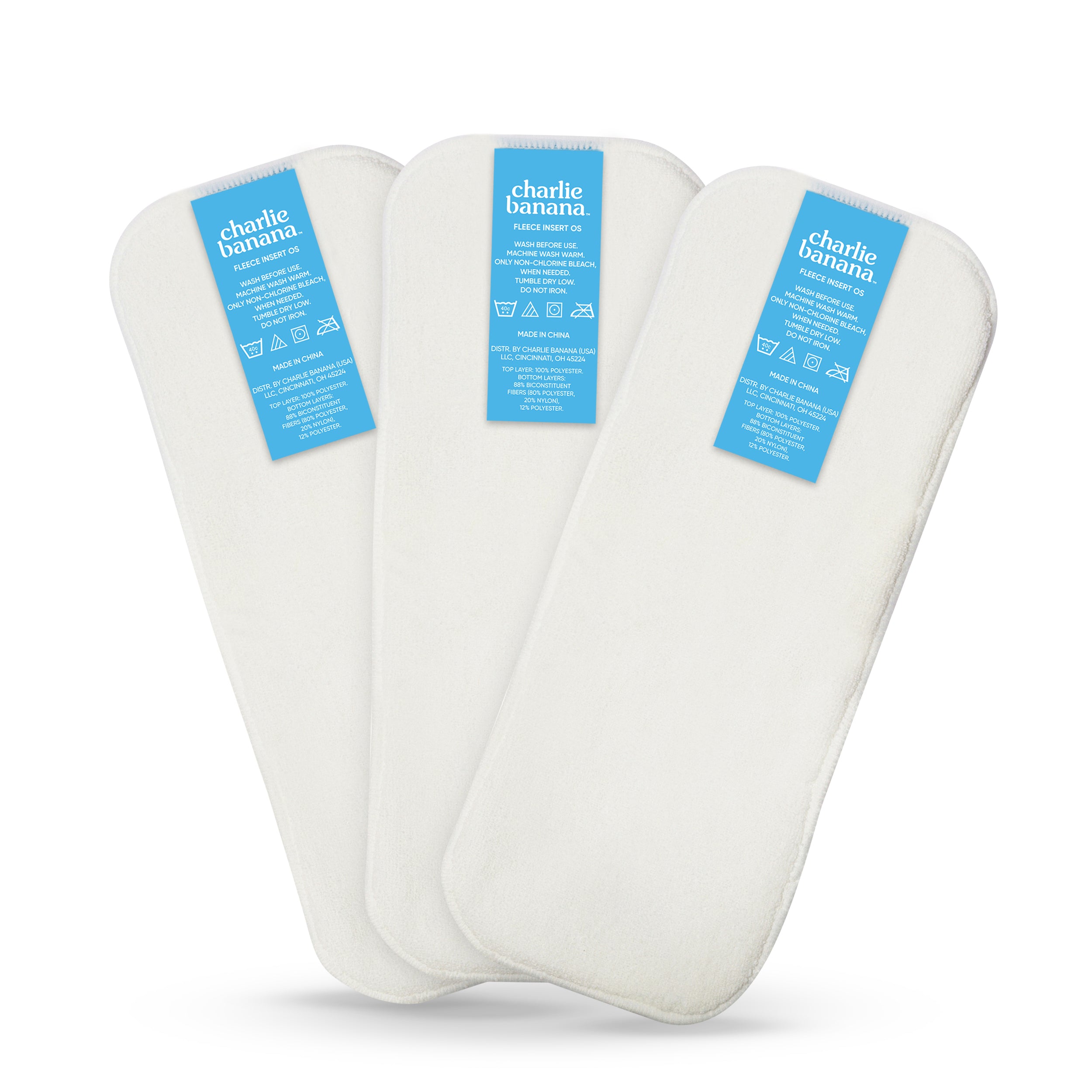 3 Fleece Inserts One Size