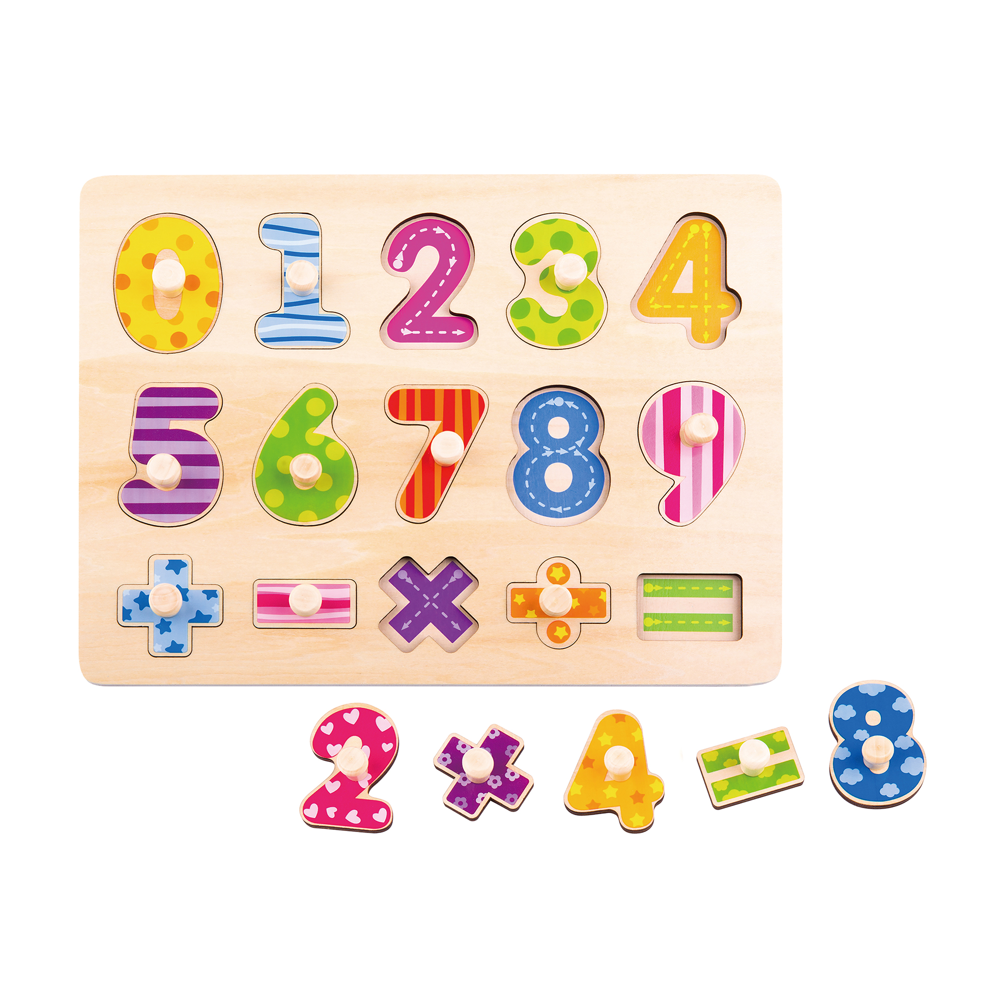Lucky Baby Tookytoy Montessori Educative Learning Wooden Puzzle (4 Design Option)