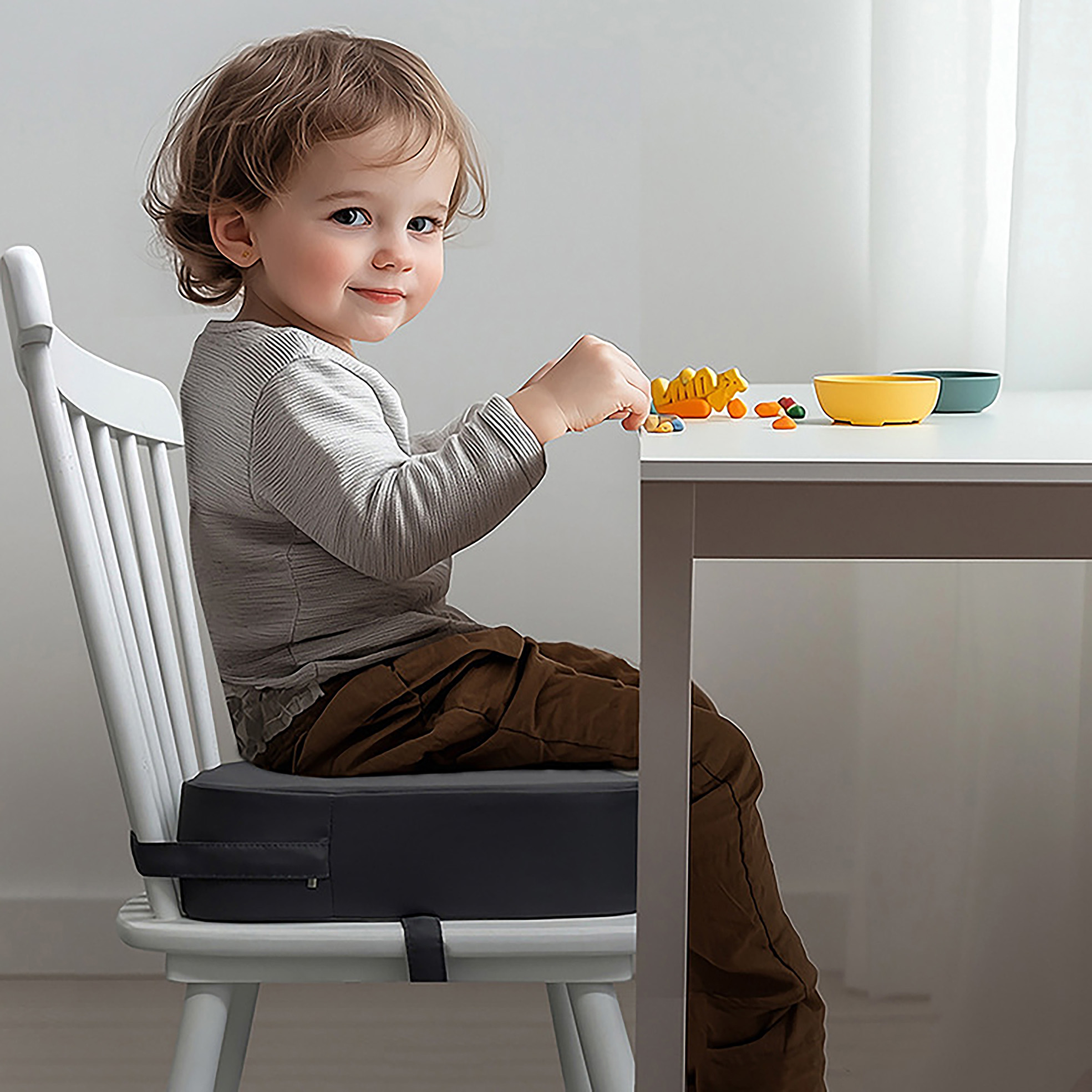 Lucky Baby Toddler PU Booster Riser Seat for Dining Chair (2 Colour Option)