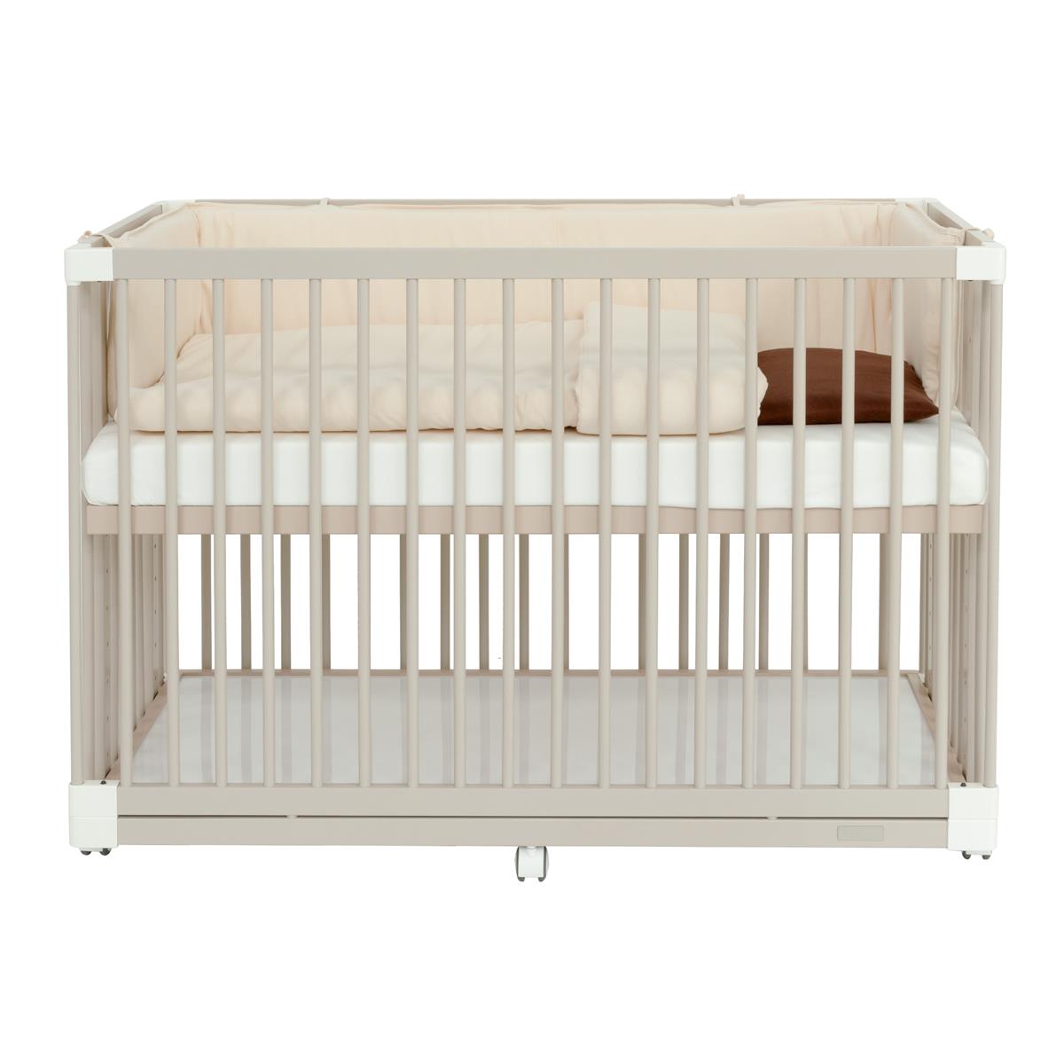 Beblum Starling convertible baby cot in natural wood
