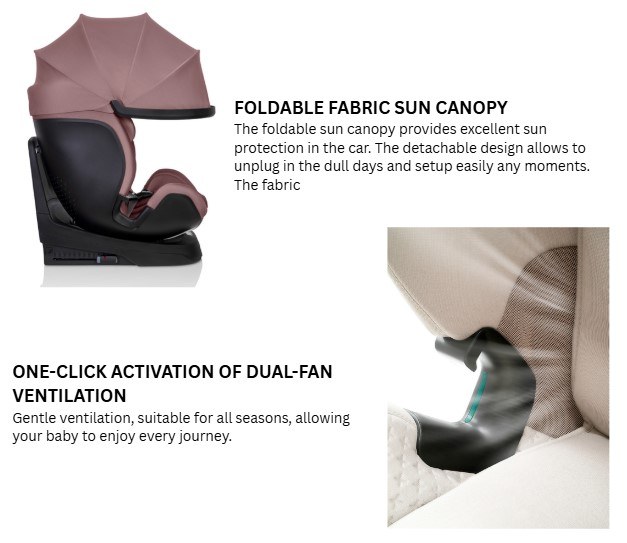 Britax Swivel-Grow Max Air Car Seat — INDEPENDENT ISOFIX CONNECTORS