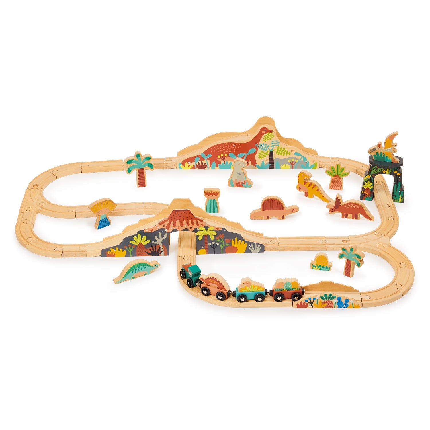 Mentari Toys Lost World Dinosaur Railway Set | 3 years+