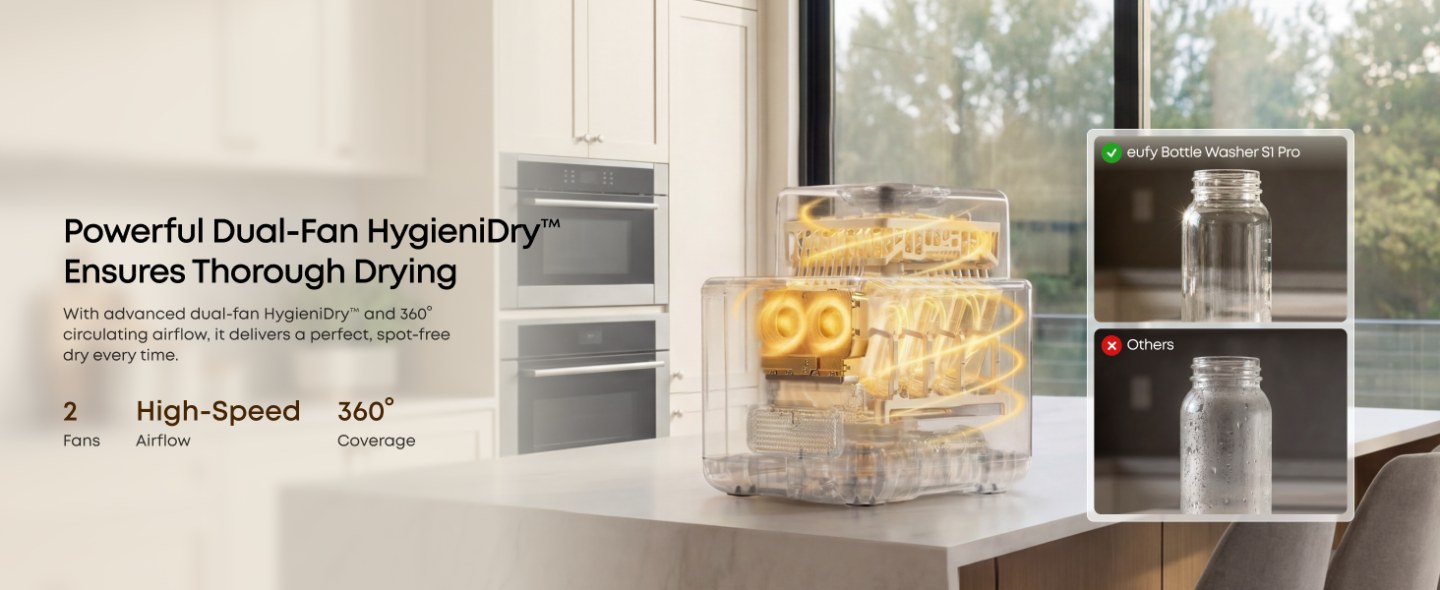 Eufy Bottle Washer S1 Pro — Smart App Control, Set It and Forget It