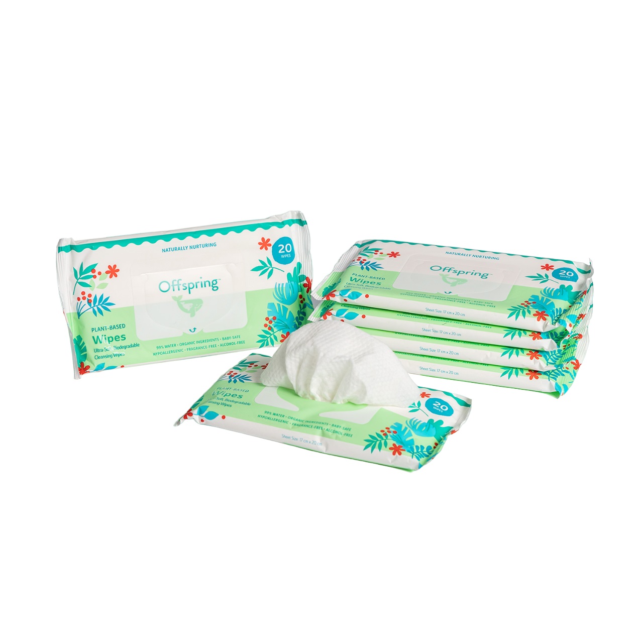 Plant-based Wipes 20ct 6-Pack Bundle