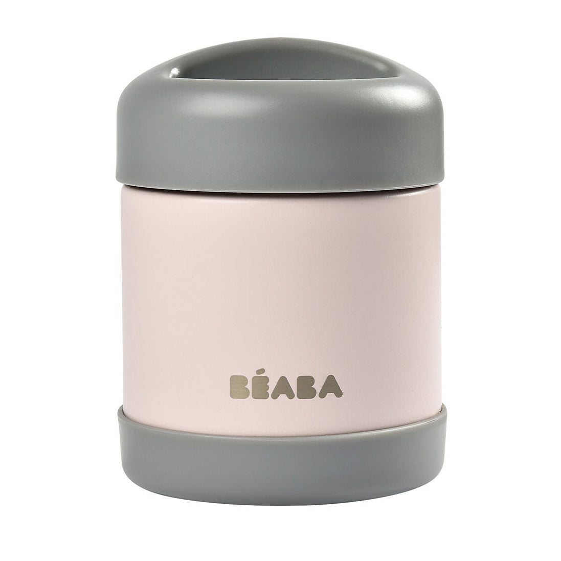 Beaba Stainless Steel Food Container 300ml - Dark Mist/Light Pink