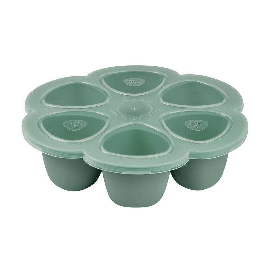 Beaba Multiportions Silicone Freezer Tray 6 x 90ml - Sage Green