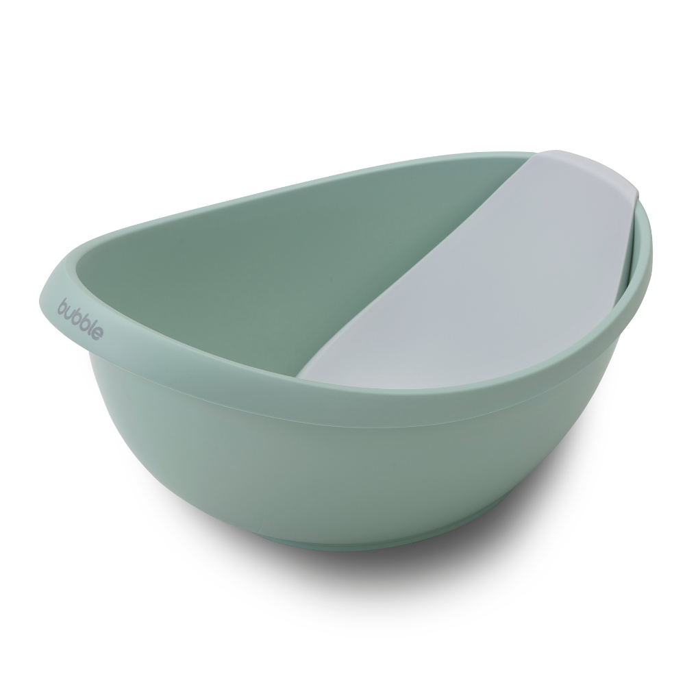 Bubble Cuddle Bath with Newborn Support Insert - Sage