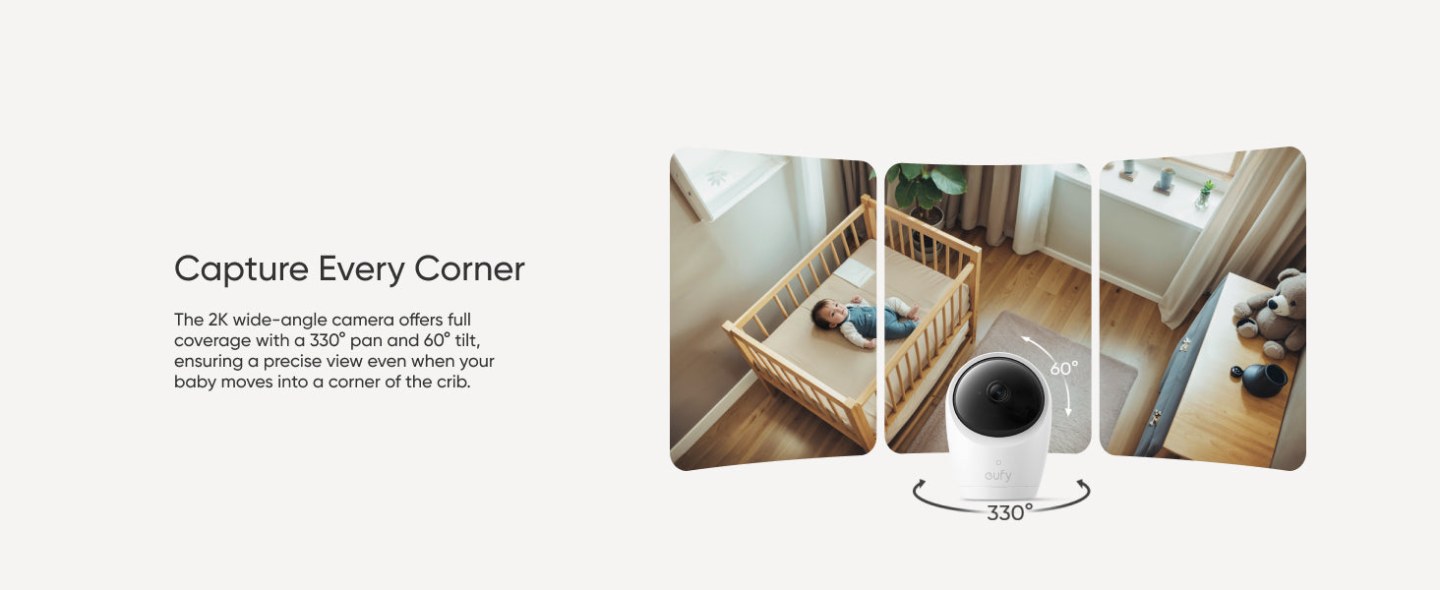 Eufy Baby Monitor E20 — Sleep Tight with Noiseless, Smart Monitoring