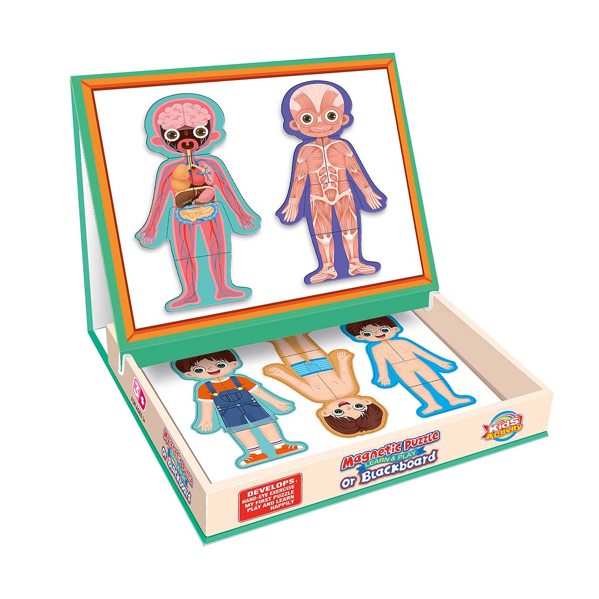 Lucky Baby Montessori Educative Body Anatomy Magnetic Puzzle & Drawing Board (2 Design Option)
