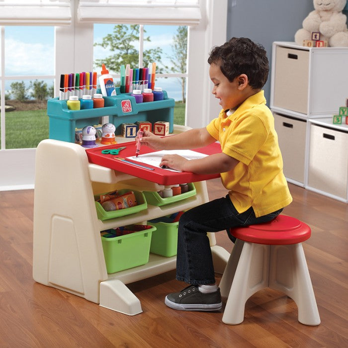 Step2 Flip & Doodle Easel Desk With Stool