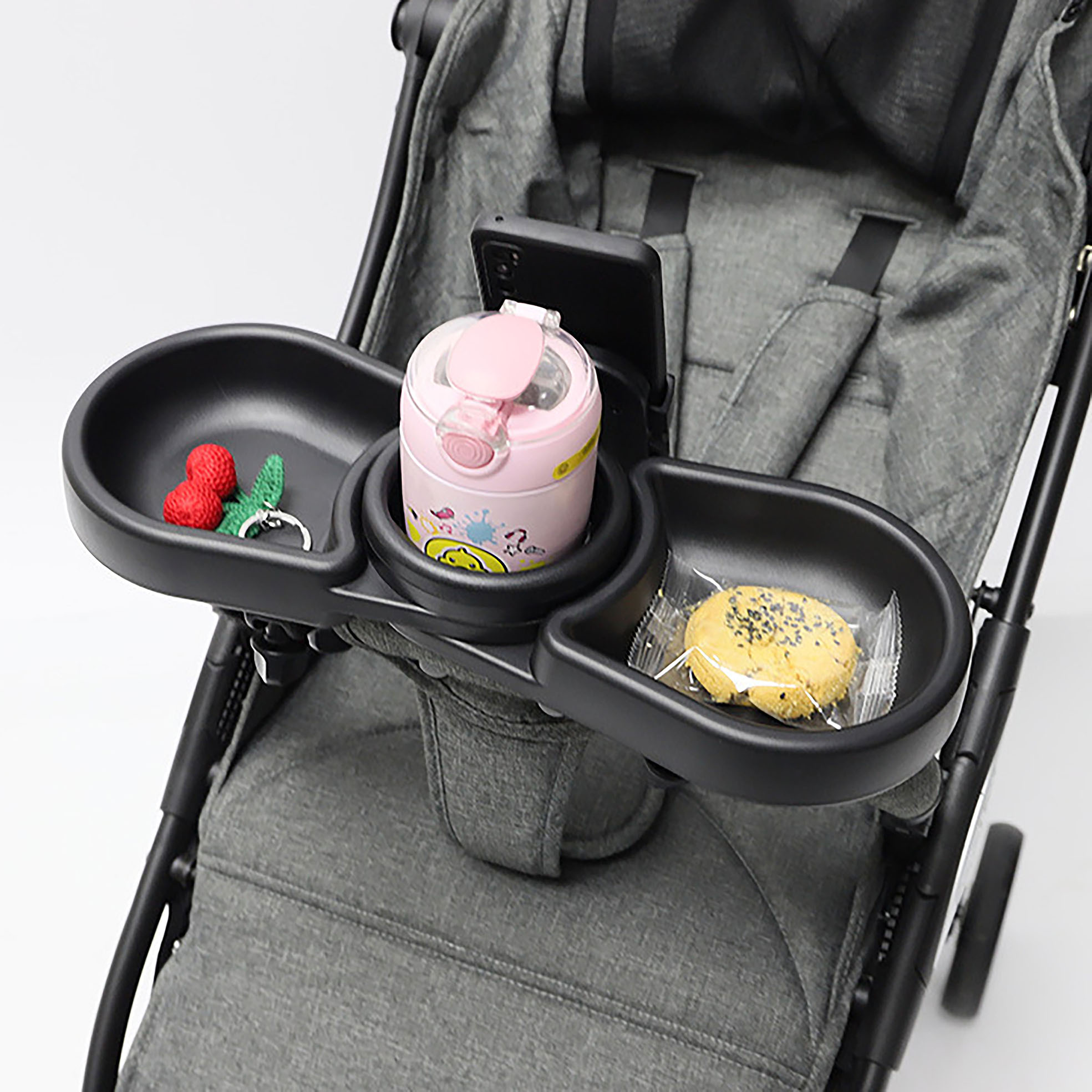 Lucky Baby 100707 Universal Clip On Adjustable Stroller Tray (Mobile & Cup Holder)