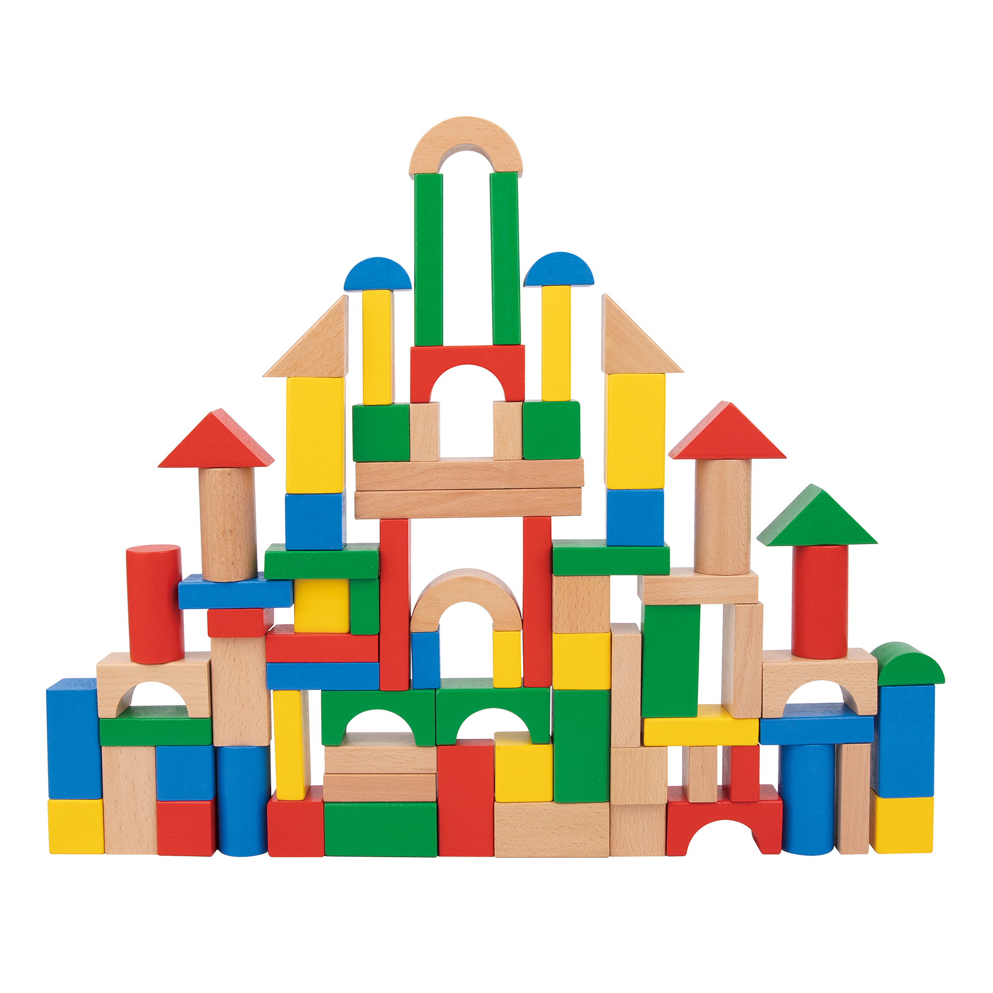 Lucky Baby Tookytoy TH467 Montessori Educative Learning Wooden 100pcs Block Activity Toy