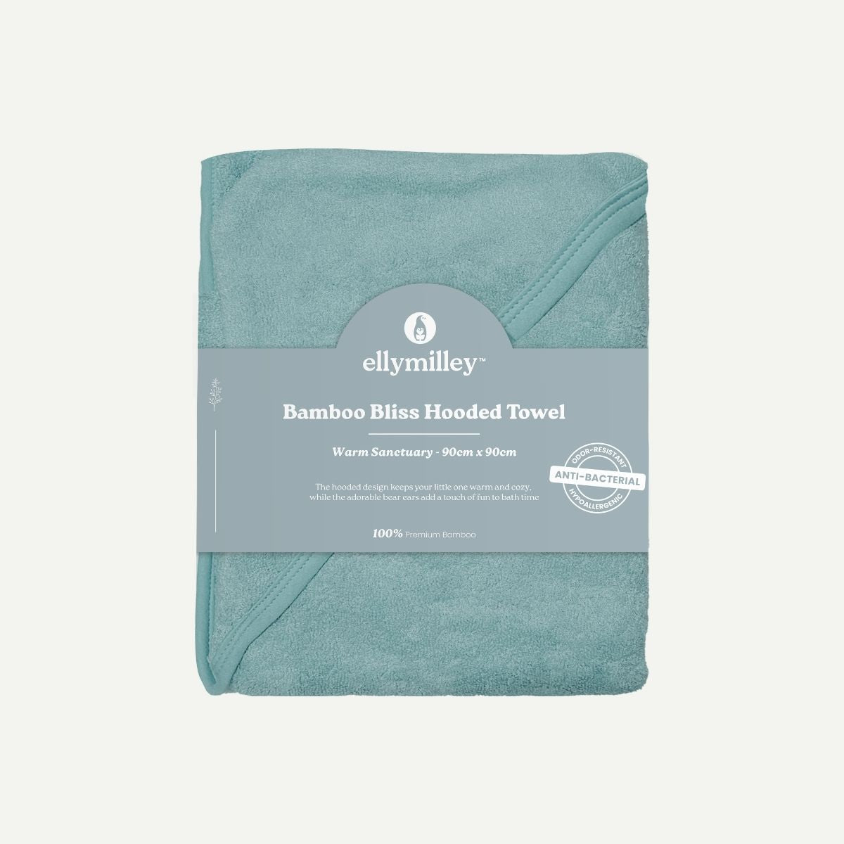 Elly Milley Bamboo Bliss Hooded Towel - Mint