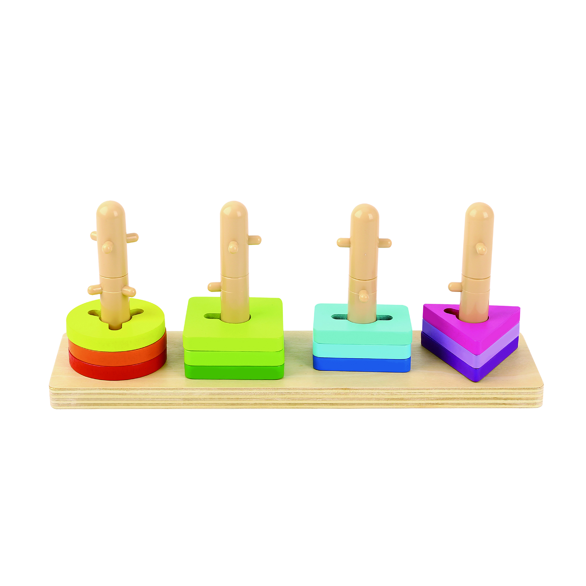 Lucky Baby Tookytoy TK497 Montessori Educative Learning Wooden Geometric Block Sorter Activity Toy