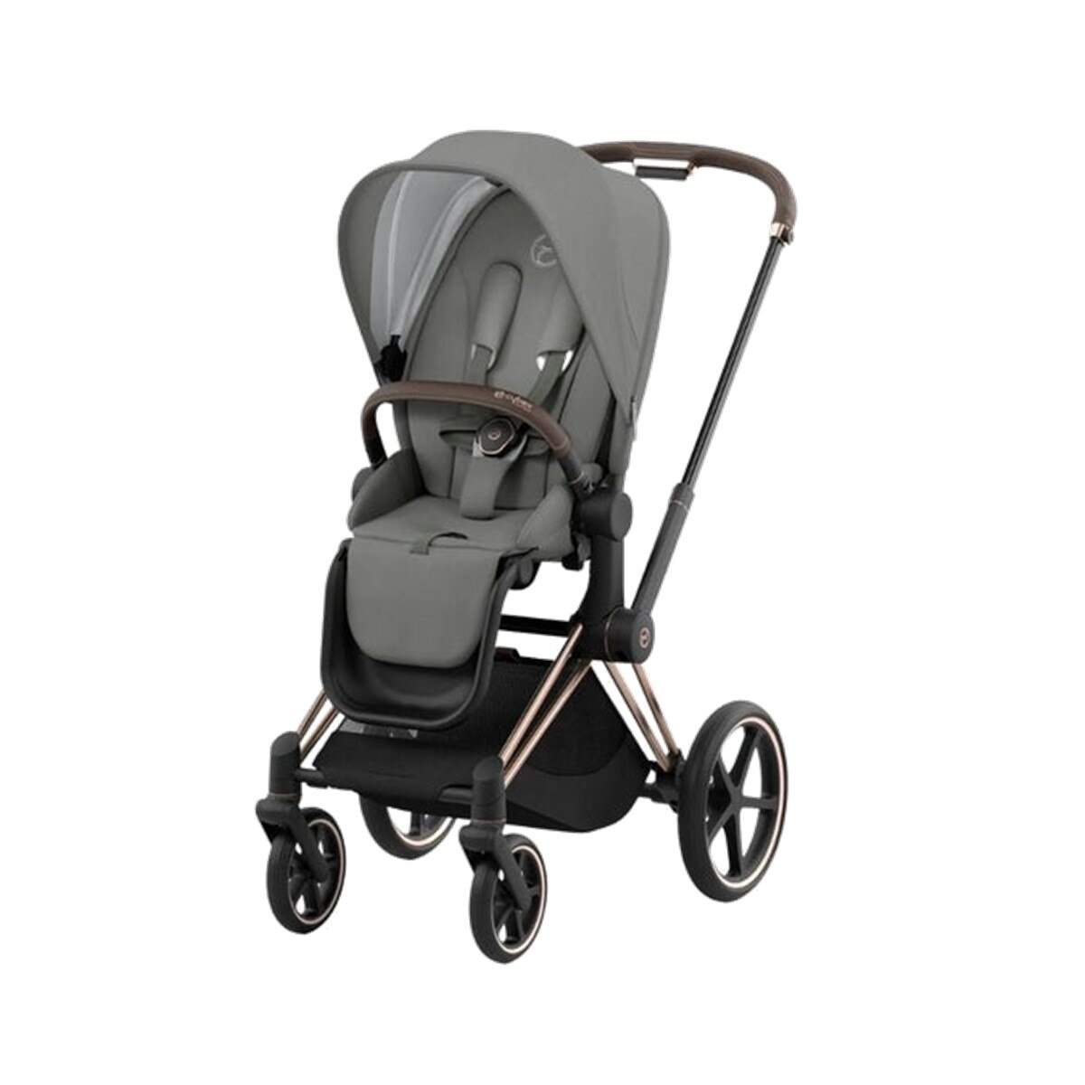 Cybex Priam 4 Rose Gold Frame with Soho Grey Seat Pack