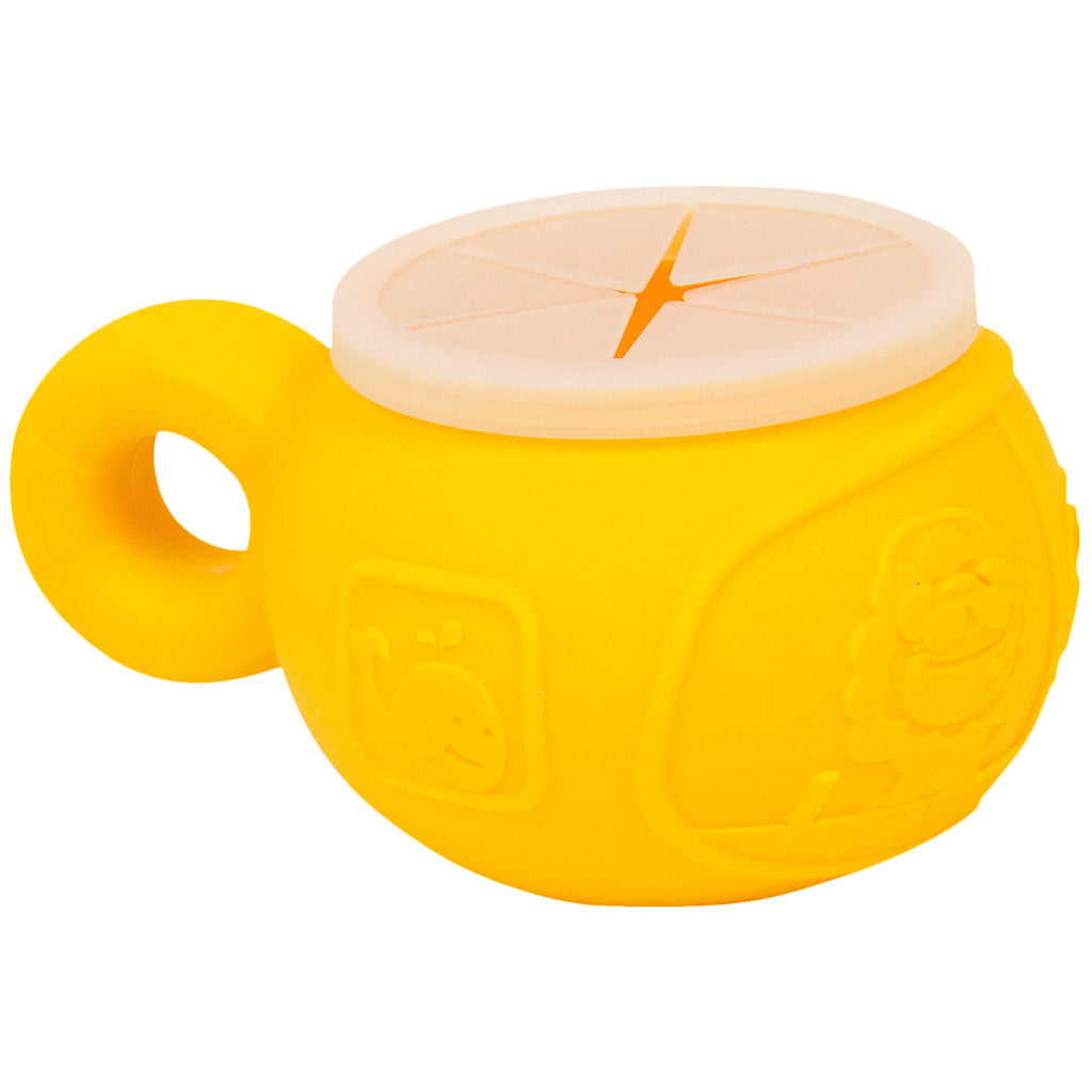 Marcus & Marcus Snack Cup (Lola) | BPA Free Silicone Toddler Snack Bowl with Soft Spill-Proof Lid
