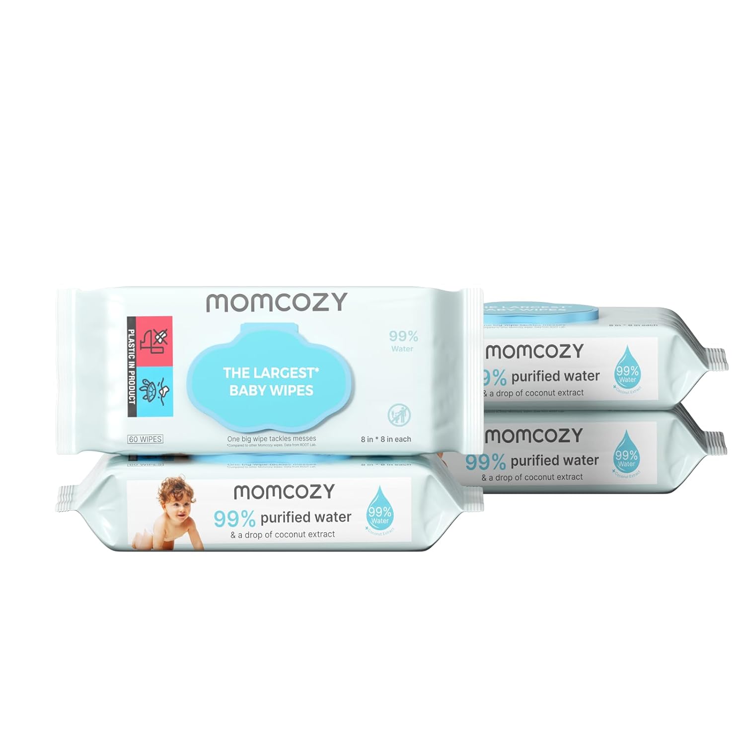 MOMCOZY 99% Water Baby Wipes