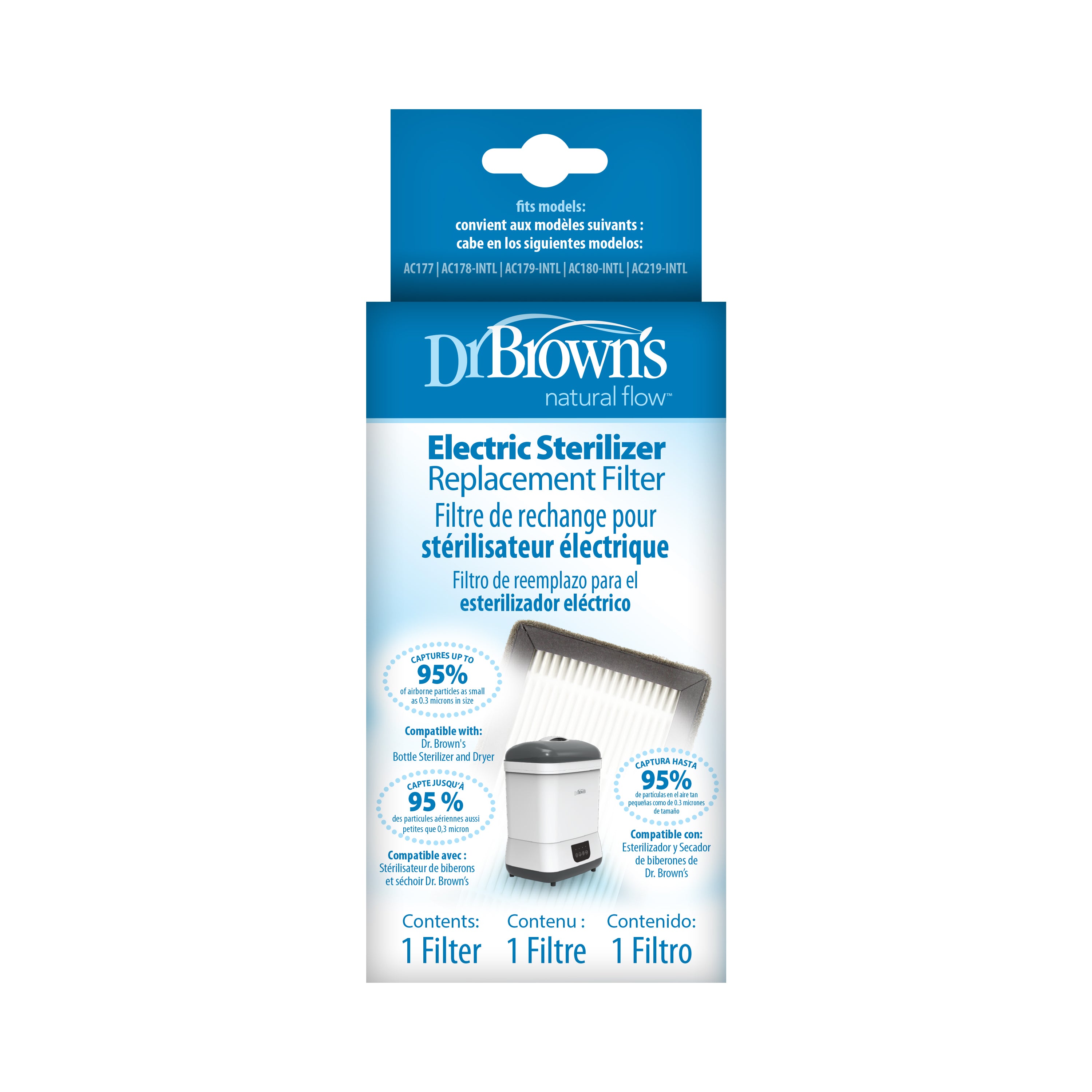 DR. BROWN'S Replacement Air Filter (for AC179 Sterilizer & Dryer)