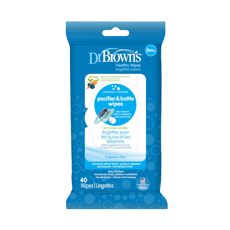Dr. Brown's Pacifier and Bottle Wipes Plant-Based 40 Count