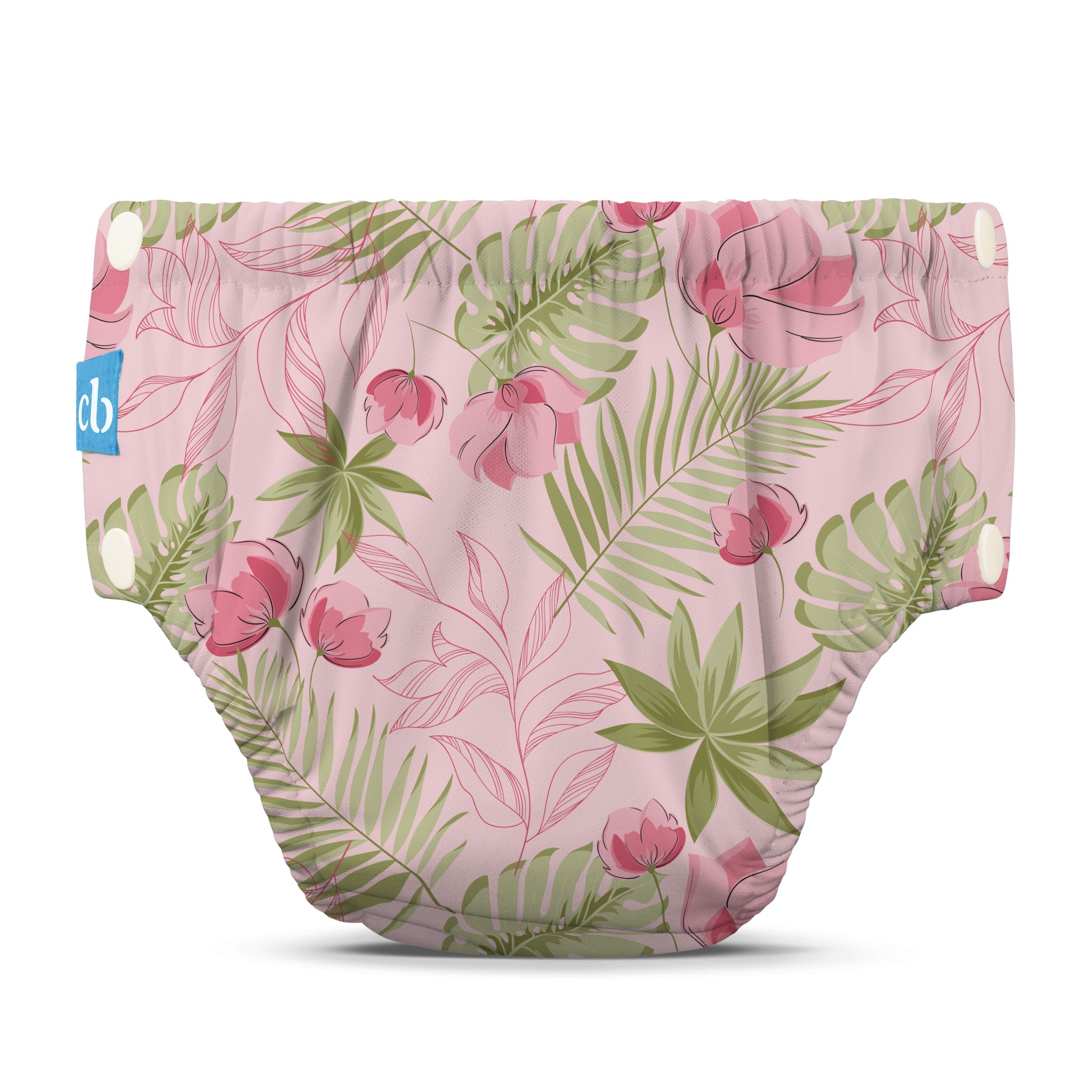 Reusable Training Pants Snaps S - Pink Forest