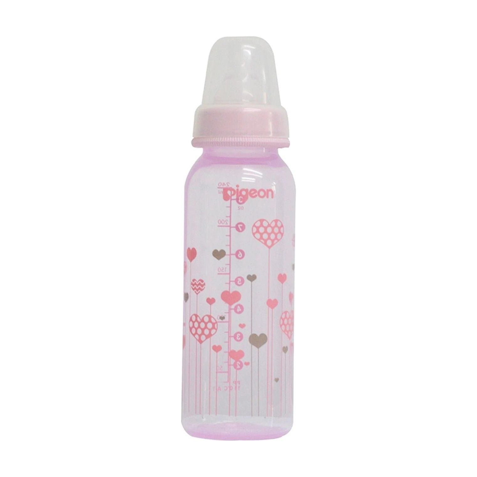 Pigeon Flexible Peristaltic Nipple Clear RPP 240ml-M-Pink