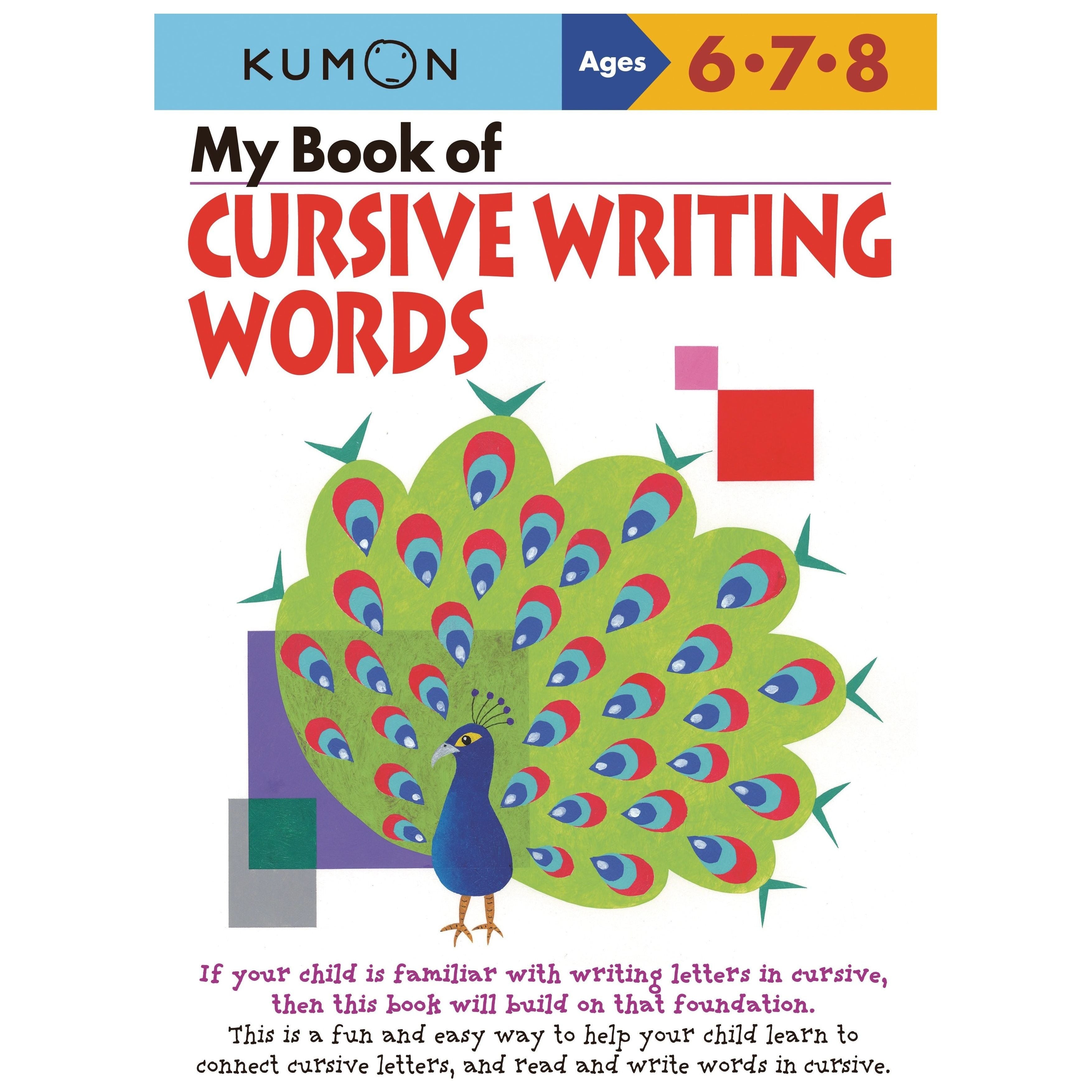 Kumon My Book of Cursive Writing: Words