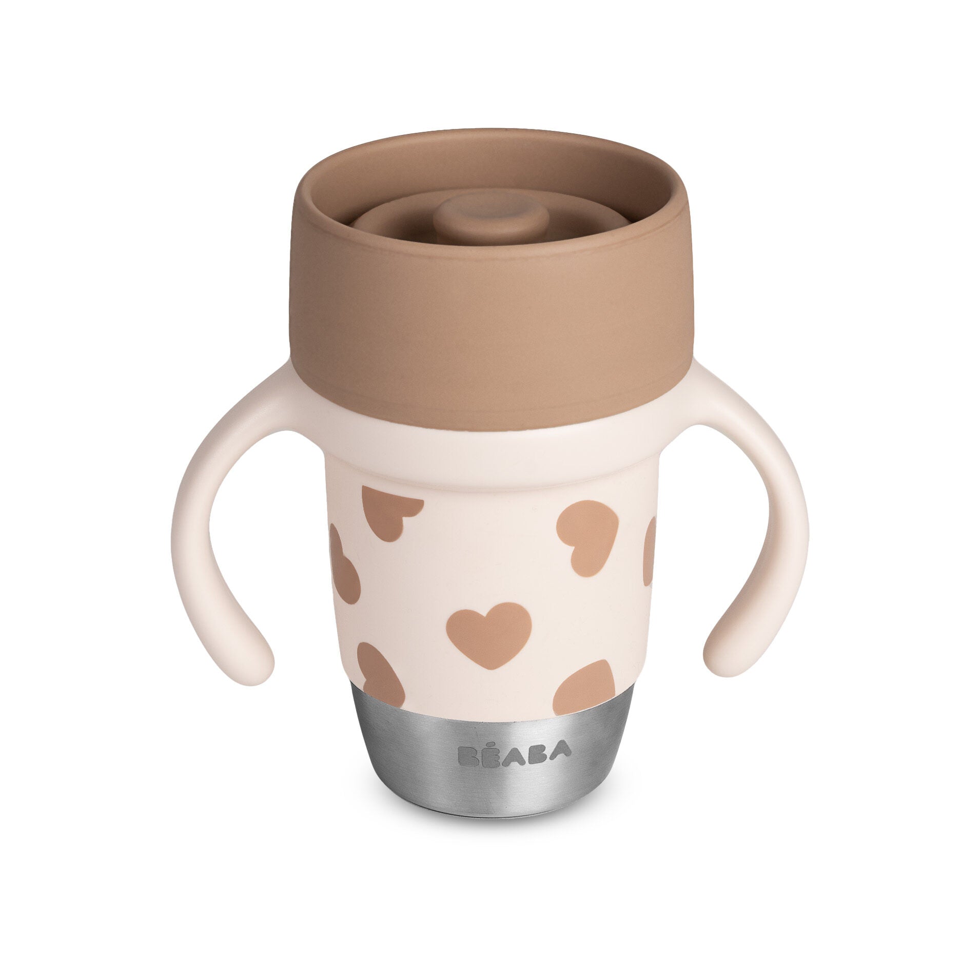 Beaba Click &amp; Drink 360 Stainless Steel Learning Cup 240ml - Big Love