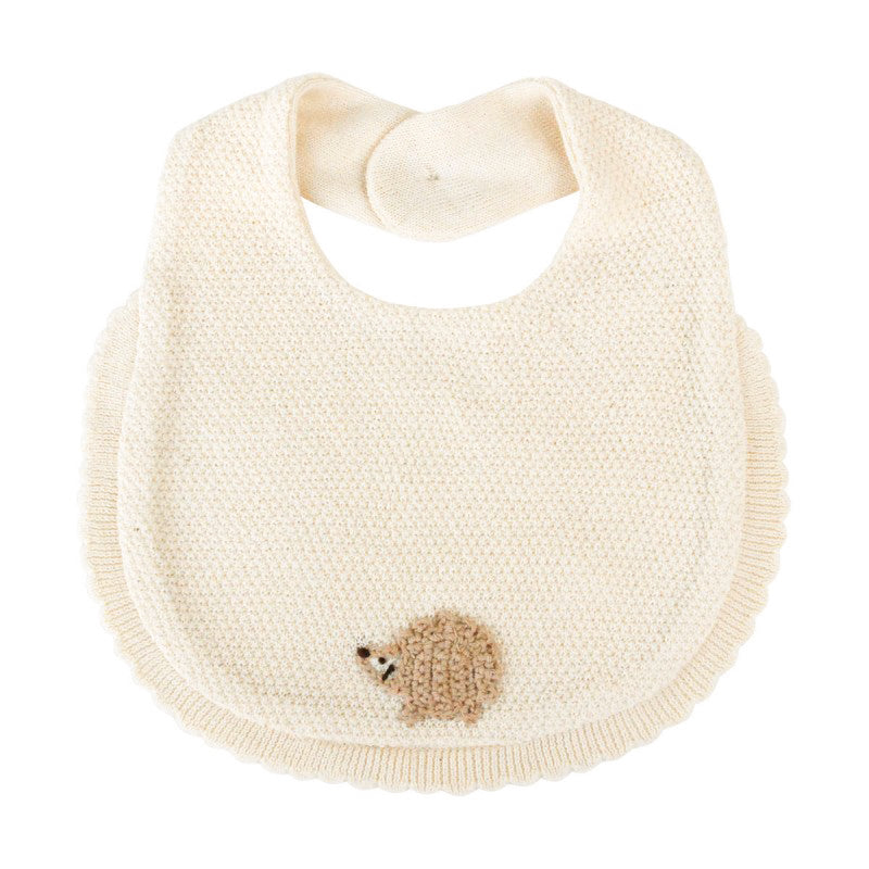 Hoppetta Knit Bib - Hedgehog