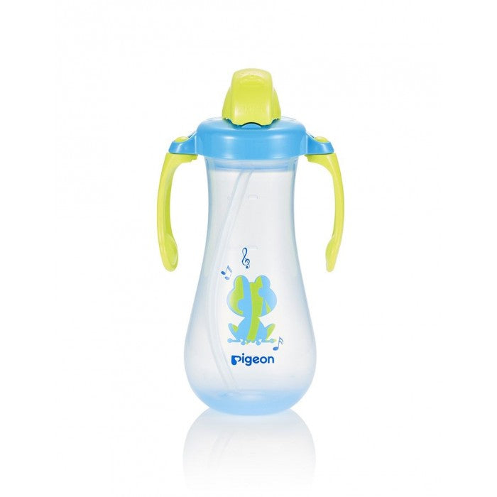 Pigeon Tall Straw Bottle 9m+ (Blue) x2
