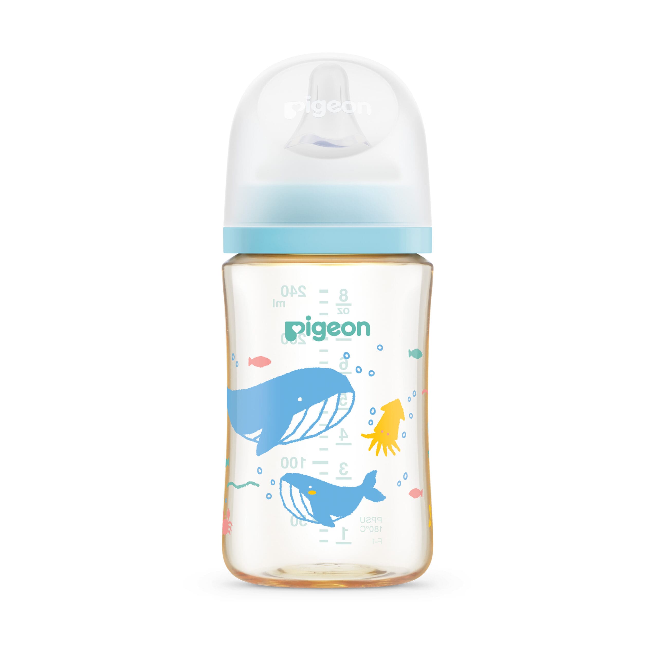 Pigeon SofTouch PPSU Nursing Bottle 240ml Ocean Dive M Nipple