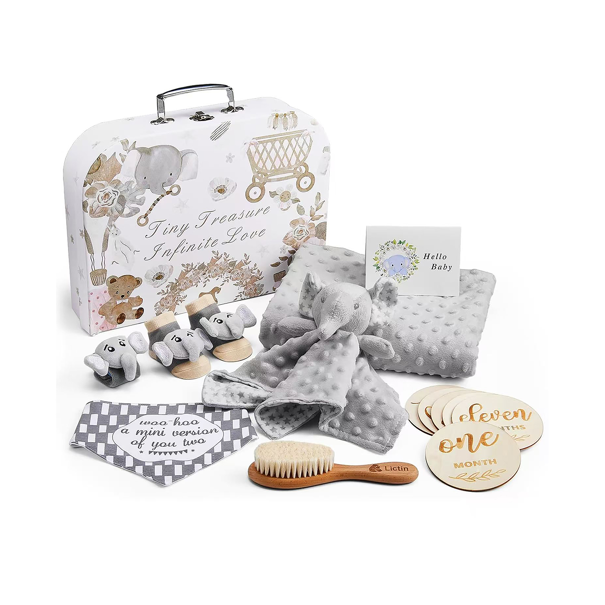 Lucky Baby Lictin 132234 Premium Newborn Gift Set – Elephant
