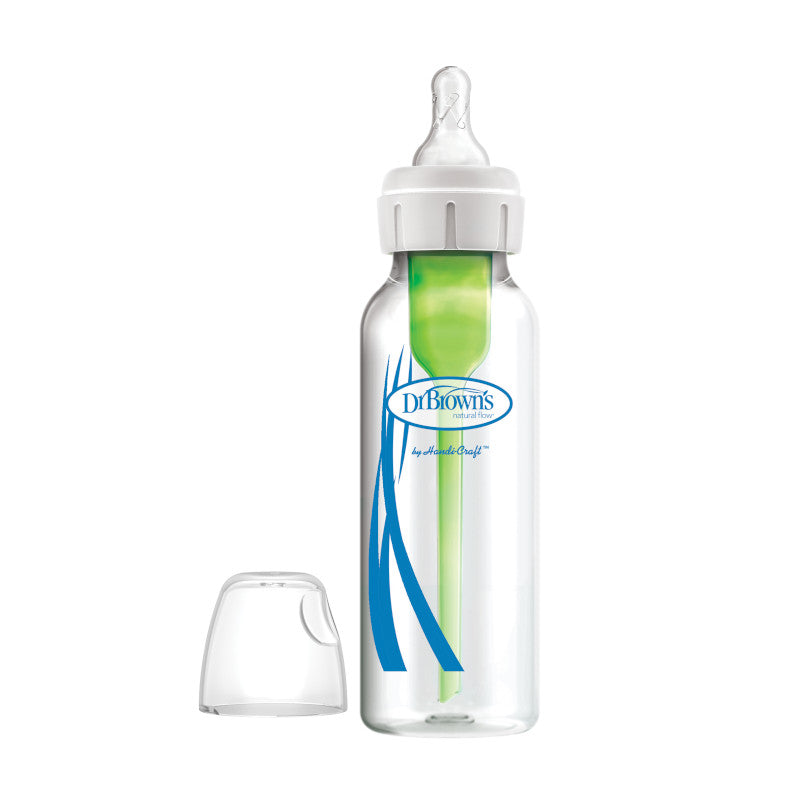 DR. BROWN'S Options+ Narrow Neck Glass Bottle, 250ml, 1-Pack